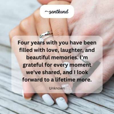 Four years of love and laughter.