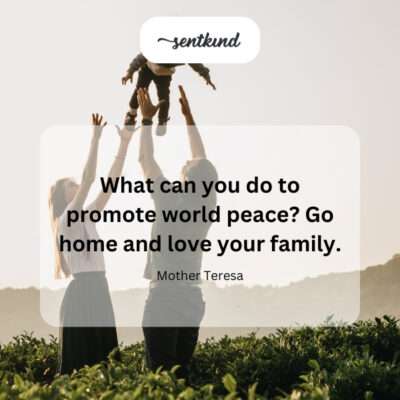 World peace starts at home.