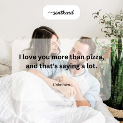 Slice of pizza with a heart.