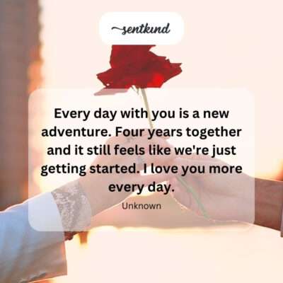 Four years of adventure with you.