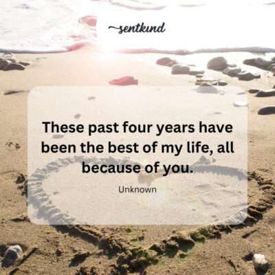 Best four years thanks to you.