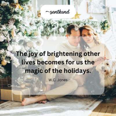 Holiday magic: brightening lives.
