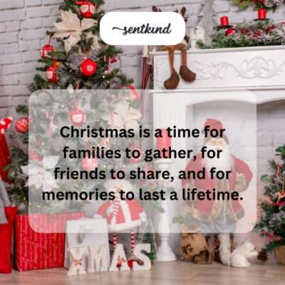 Christmas gathering, sharing with friends, lasting family memories.