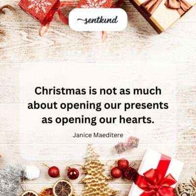 Open hearts, not just gifts.