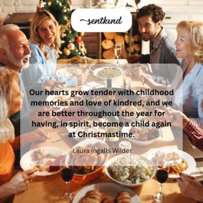 Tender hearts, childhood memories, kindred love at Christmas.