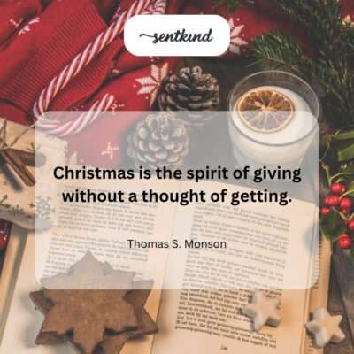 Giving spirit of Christmas.