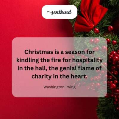 Warmth of Christmas hospitality and love.