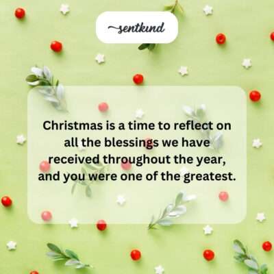 Reflecting on a great blessing.