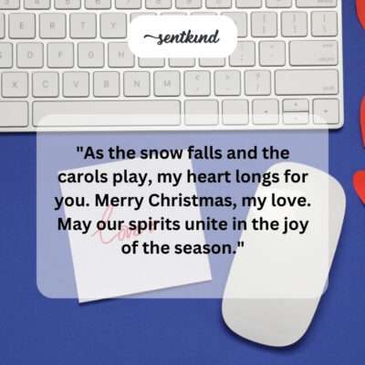 Heart longs for you as carols play.