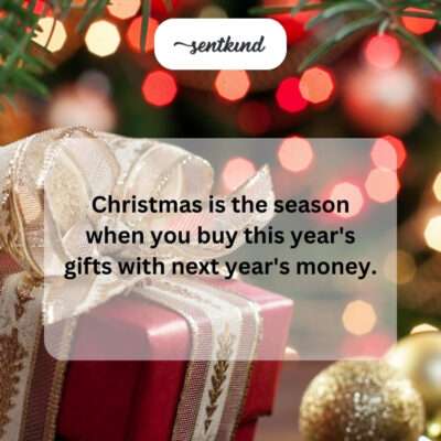 Buying gifts with future money.
