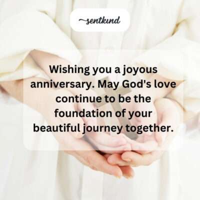 Joyous anniversary with divine foundation.