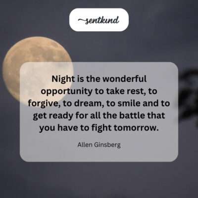 Release your burdens; tomorrow is a new day.