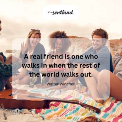 Real friend stays.
