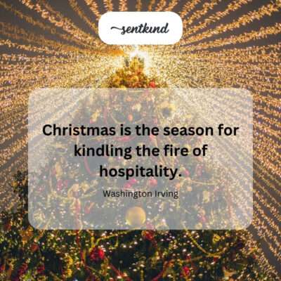 Hospitality's fire at Christmas.