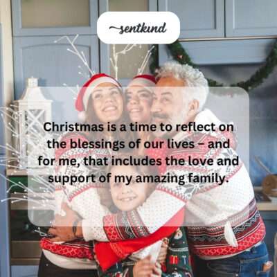 Christmas reflection on life's blessings, especially family love.