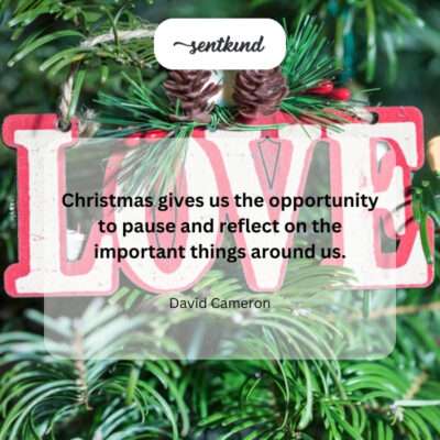 Christmas: a time for reflection.