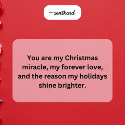 My Christmas miracle, forever love.