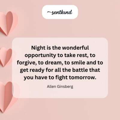Night: a time for rest and dreams, preparing us for tomorrow's challenges.