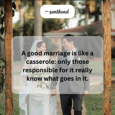 Marriage as a complex recipe.