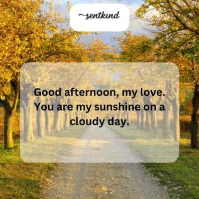 You brighten my day like sunshine.