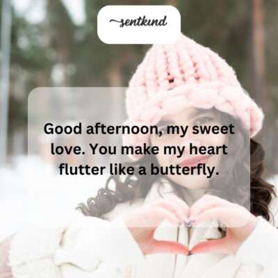 Hearing 'my sweet love' always makes me smile.