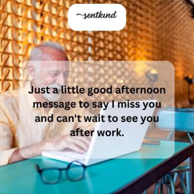 Thinking of you this afternoon, excited for later!