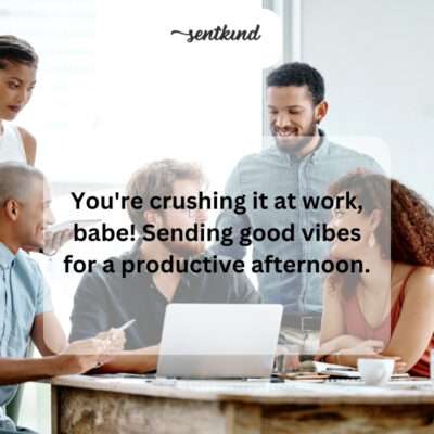Keep up the amazing work this afternoon!