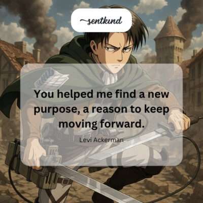An illustration of Levi Ackerman standing resolute, looking towards a distant light over a devastated landscape.