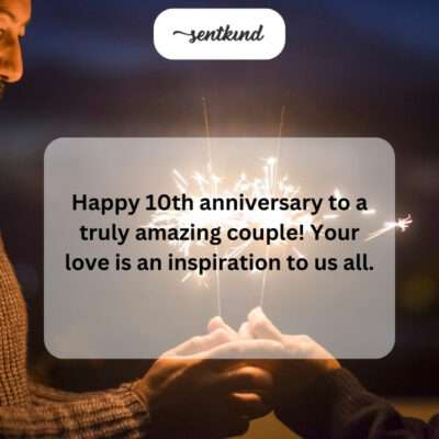 Amazing couple celebrating ten years.