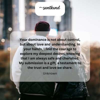 Dominance as strength, submission as power.
