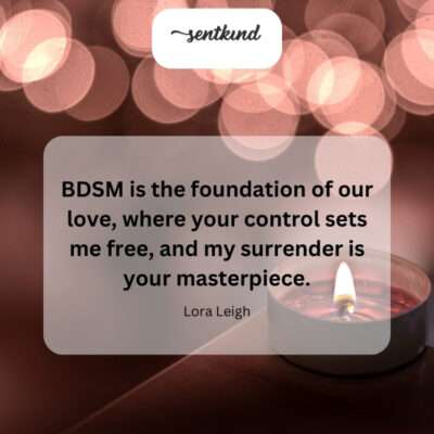 BDSM as love's foundation, control as freedom.