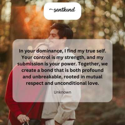 Power exchange, strength in submission.