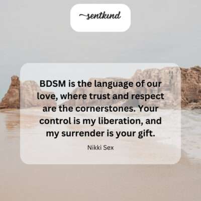 Control as liberation, surrender as a gift.