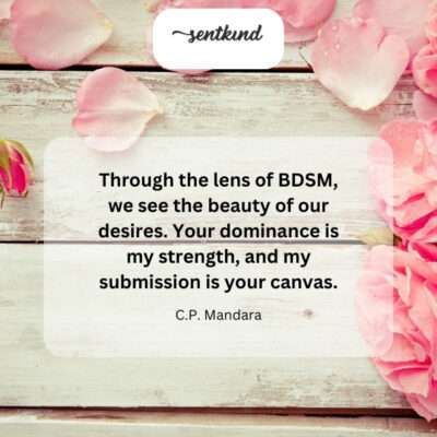 Dominance as strength, submission as art.