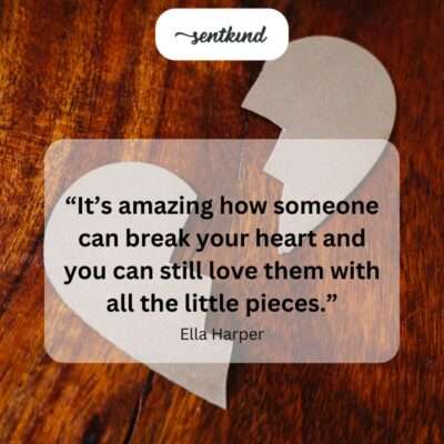 Lingering love after heartbreak.