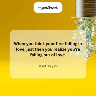 Love's illusion, sudden loss.