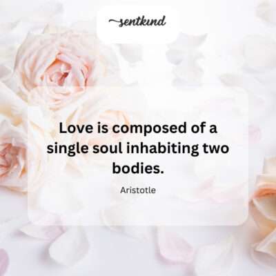 Aristotle saw love as two individuals sharing one unified spirit.