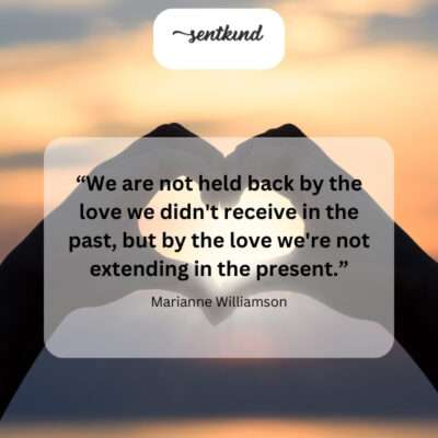 Unleash your present love; don't dwell on past deficits.