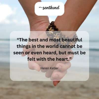 True beauty lies not in sight or sound, but in heartfelt emotions.