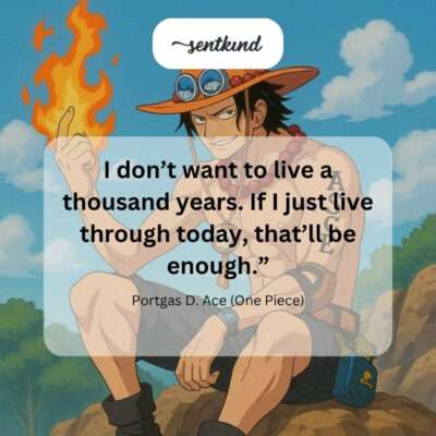An illustration of Portgas D. Ace from One Piece, wearing his signature hat and vest, standing with a determined look and his hand raised.