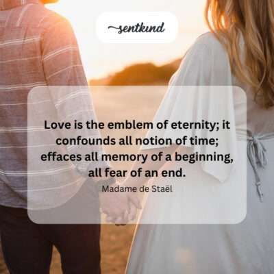 Love: the emblem of forever, beyond time and endings.