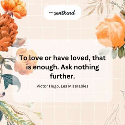 To love is enough.