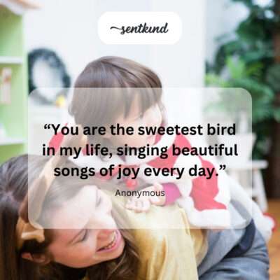 Sweetest bird singing joy.
