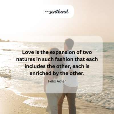 Love: two natures enriching each other.