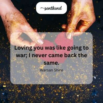 Profound change after a love experience.