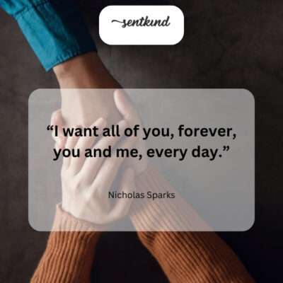His words echoed a love that craved totality and eternity.