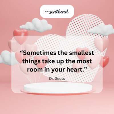 A tiny heart overflowing and encompassing a large space.