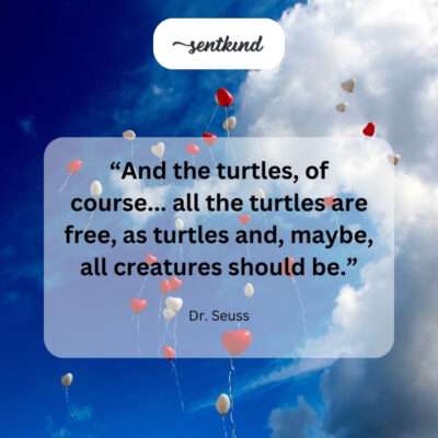 Turtles happily swimming freely in their natural habitat.