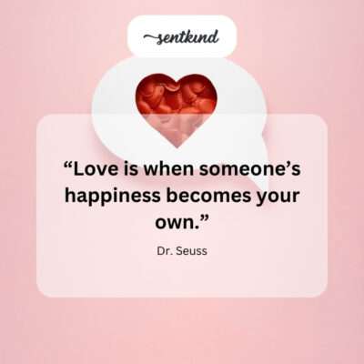 Two interconnected hearts, one radiating joy that reflects onto the other.