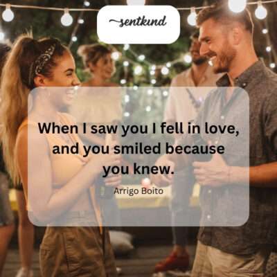 Love and a knowing smile.
